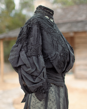 Load image into Gallery viewer, Early 1900s Black Lace Dress Set