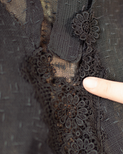 Load image into Gallery viewer, Early 1900s Black Lace Dress Set