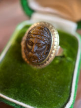 Load image into Gallery viewer, Reserved - 14k Gold Carved Tigers Eye Ring