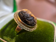 Load image into Gallery viewer, Reserved - 14k Gold Carved Tigers Eye Ring