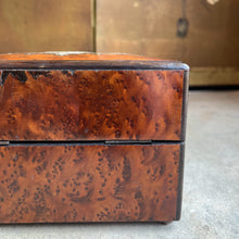 Load image into Gallery viewer, 19th c. Walnut Burl Music Box + Perfume Case