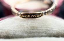 Load image into Gallery viewer, Dated 1729 Mourning Ring | 18k Gold, Enamel, Rock Crystal