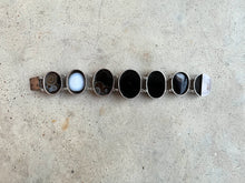 Load image into Gallery viewer, Late 19th c. Bullseye Agate Silver Bracelet