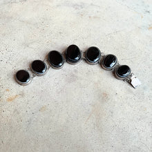 Load image into Gallery viewer, Late 19th c. Bullseye Agate Silver Bracelet