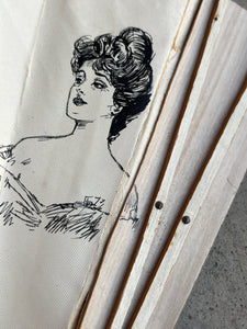 c. 1890s-1900s "Gibson Girl" Fan | Original Artwork