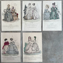 Load image into Gallery viewer, Lot of 11 1830s-1840s La Mode Fashion Plates