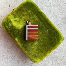 Load image into Gallery viewer, c. Mid-Late 19th Century Agate Book Pendant