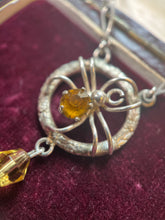 Load image into Gallery viewer, c. 1930s Sterling Silver Spider Necklace