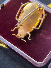 Load image into Gallery viewer, Victorian 14k Gold Beetle Brooch
