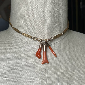 Trio of 19th c. Coral Charms