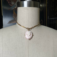 Load image into Gallery viewer, c. 1920s 10k Gold Angel Skin Coral Pendant + Brooch