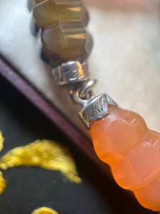 Victorian Scottish Agate Bracelet Sterling Silver
