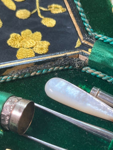 Victorian c. 1898 Sewing Kit in Box