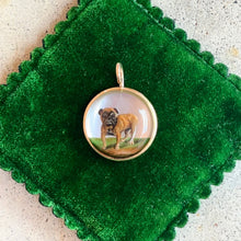 Load image into Gallery viewer, c. Late 19th Century 14k Gold Essex Crystal Bulldog Pendant