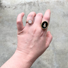 Load image into Gallery viewer, Turn of the Century 10k + 14k Gold Quartz Cabochon Conversion Ring