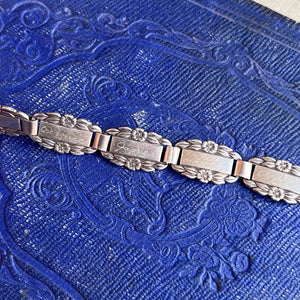 1945 Forget Me Not Sterling Silver Friendship Bracelet