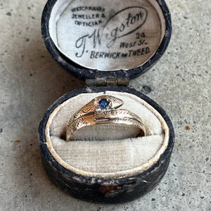 1886 14k Gold Snake Sapphire Ring