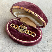 Load image into Gallery viewer, Late 19th c. 14k Gold Lover&#39;s Knot Double Heart Brooch