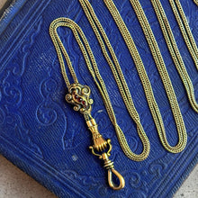 Load image into Gallery viewer, 14k Gold Georgian Figural Fist Long Guard Chain