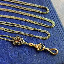 Load image into Gallery viewer, 14k Gold Georgian Figural Fist Long Guard Chain