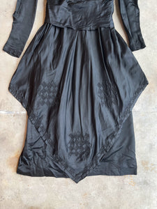 c. 19-Teens Black Silk Dress | Study + Display