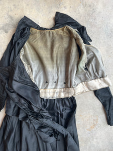 c. 19-Teens Black Silk Dress | Study + Display