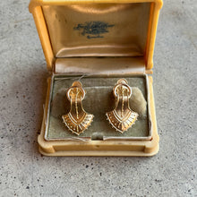 Load image into Gallery viewer, c. 1880s Gold Plated Earrings with 14k Gold Ear Wires
