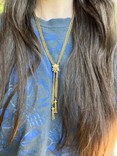 Load image into Gallery viewer, c. 1880s 14k Gold Tassel Slide Chain Necklace