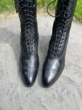 Load image into Gallery viewer, c. 1910s Black Lace Up Boots | Approx Sz 7