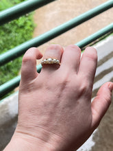 Load image into Gallery viewer, c. 1900 18k Gold Pearl Diamond Ring