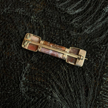 Load image into Gallery viewer, Mid-19th c. Sterling Silver Scottish Agate Brooch