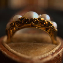 Load image into Gallery viewer, c. 1900 18k Gold Pearl Diamond Ring