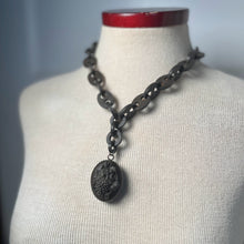 Load image into Gallery viewer, c. 1880s-1890s Vulcanite Locket Necklace