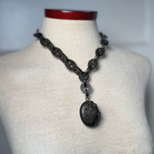 Load image into Gallery viewer, c. 1880s-1890s Vulcanite Locket Necklace