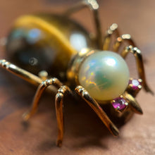 Load image into Gallery viewer, c. 1940s-1950s 14k Gold Spider or Beetle Brooch