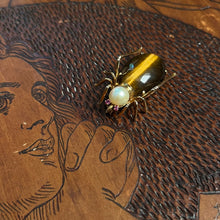 Load image into Gallery viewer, c. 1940s-1950s 14k Gold Spider or Beetle Brooch