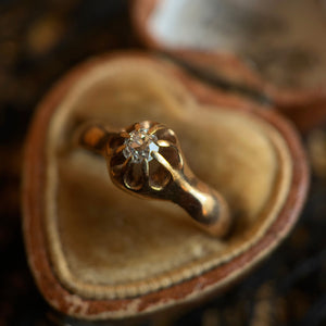 c. 1900s-1910s 14k Gold Belcher Set Diamond Ring