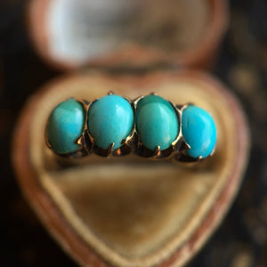 c. 1890s-1900s 10k Gold Turquoise Ring