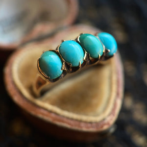 c. 1890s-1900s 10k Gold Turquoise Ring