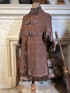 c. 1870s-1880s Paisley Mantle with Fringe