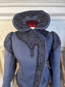 c. 1900s Blue Wool Jacket with Soutache