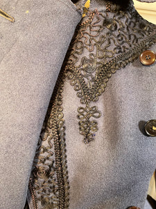 c. 1900s Blue Wool Jacket with Soutache