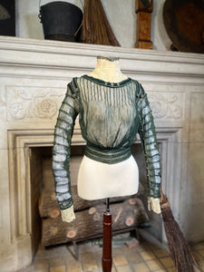 c. 1900-1902 Green Net Lace Bodice