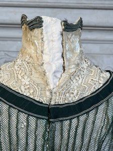 c. 1900-1902 Green Net Lace Bodice