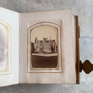 c. 1860s Leatherbound Photo Album w/ 49 Photographs