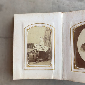 c. 1860s Leatherbound Photo Album w/ 49 Photographs