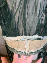 Load image into Gallery viewer, c. 1900-1902 Green Net Lace Bodice