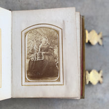 Load image into Gallery viewer, c. 1860s Leatherbound Photo Album w/ 49 Photographs