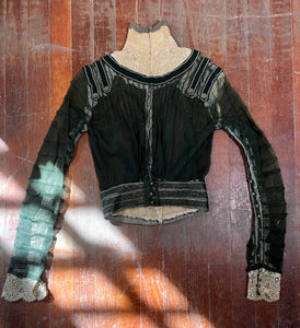 c. 1900-1902 Green Net Lace Bodice