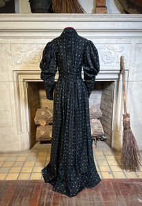 c. 1890s Cotton Wrapper Dress